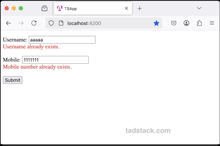 Using Async Validator in FormGroup in Angular Using Async Validator in FormGroup in Angular