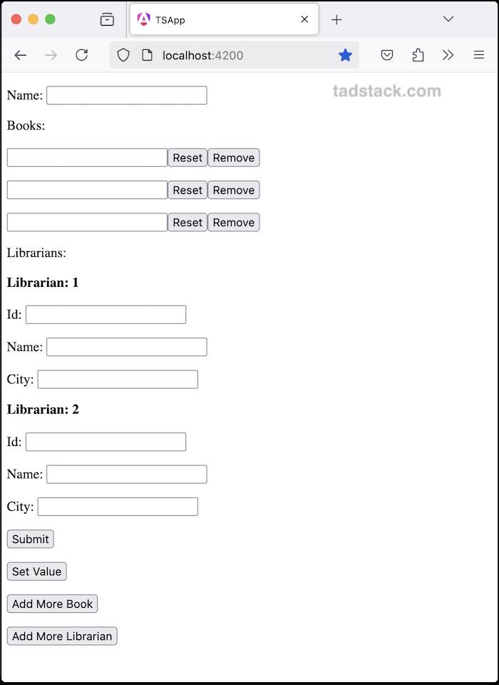 Using FormArray in Angular 19 Using FormArray in Angular 19